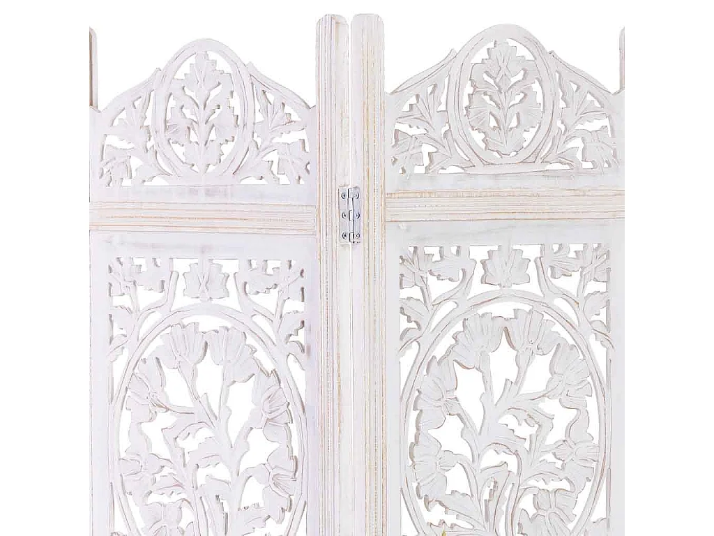 Paravent en bois sculpté à la main 50(x4) x 3 x 183h cm