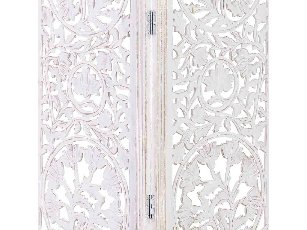 Paravent en bois sculpté à la main 50(x4) x 3 x 183h cm