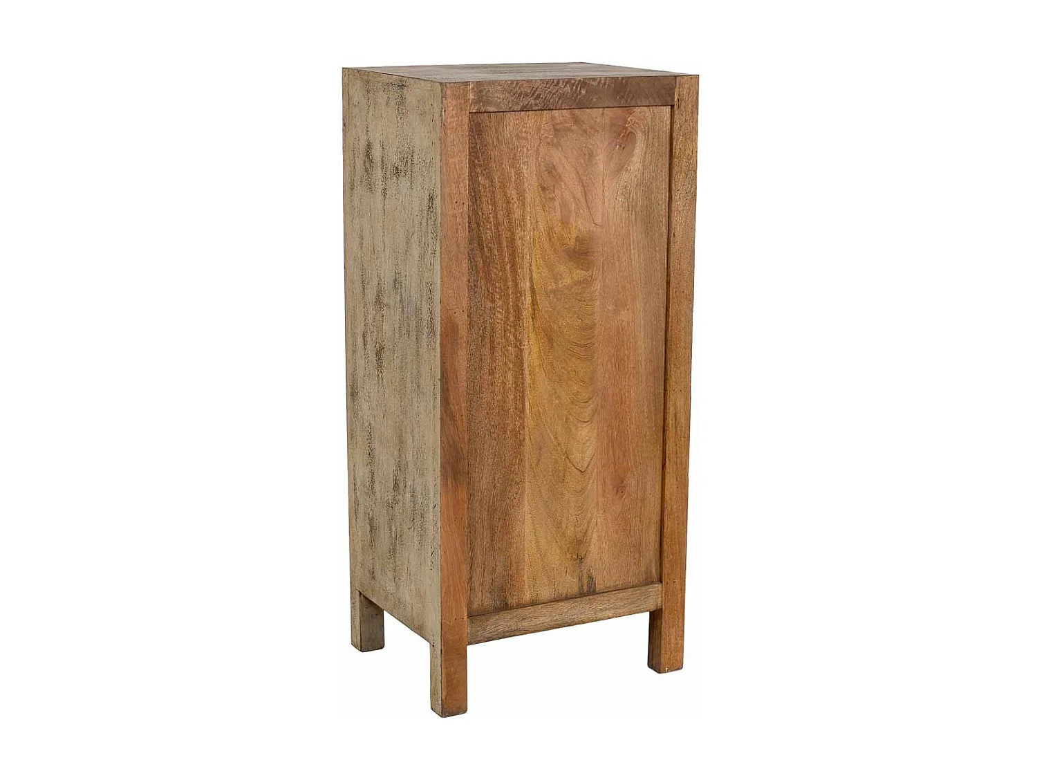 Commode en bois gris faite à la main 50x40x110h cm