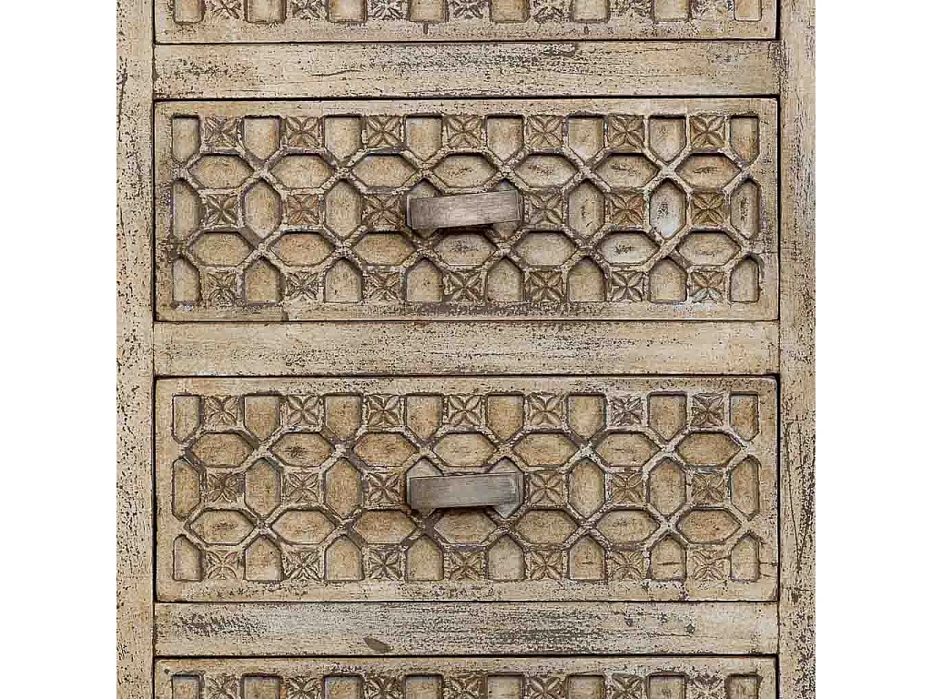 Commode en bois gris faite à la main 50x40x110h cm