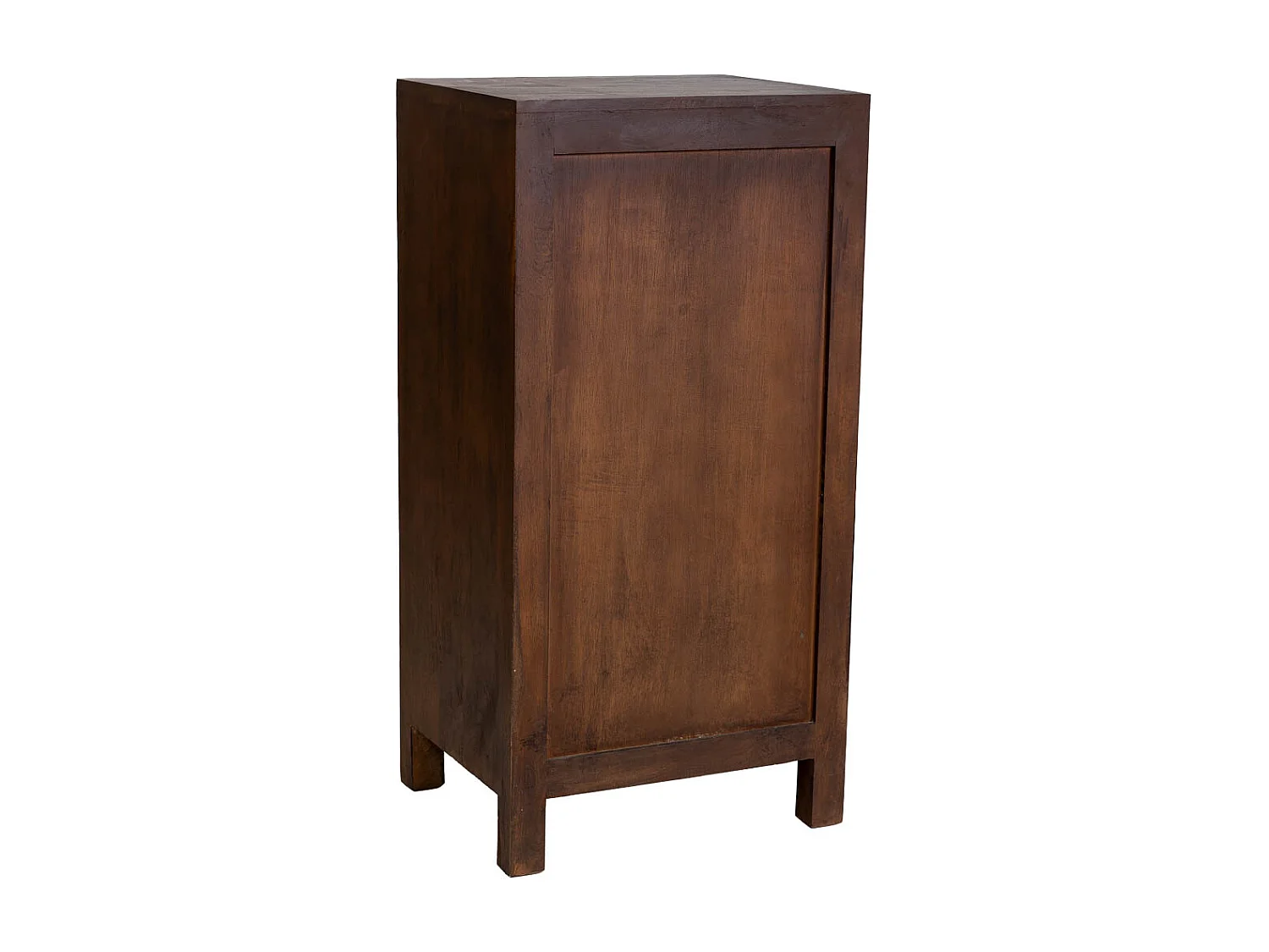 Commode en bois brun sculptée à la main, 45 x 40 x 100 cm (h)