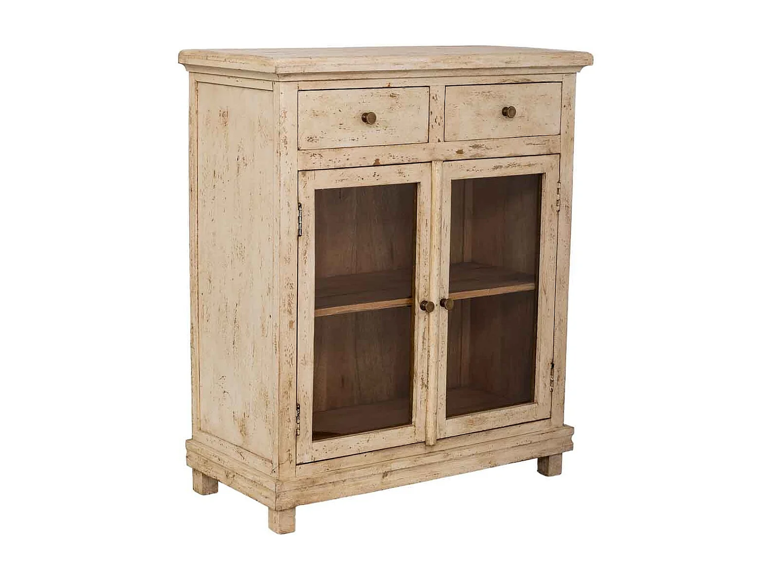 Commode en bois beige faite à la main 85 x 40 x 100 cm (hauteur)