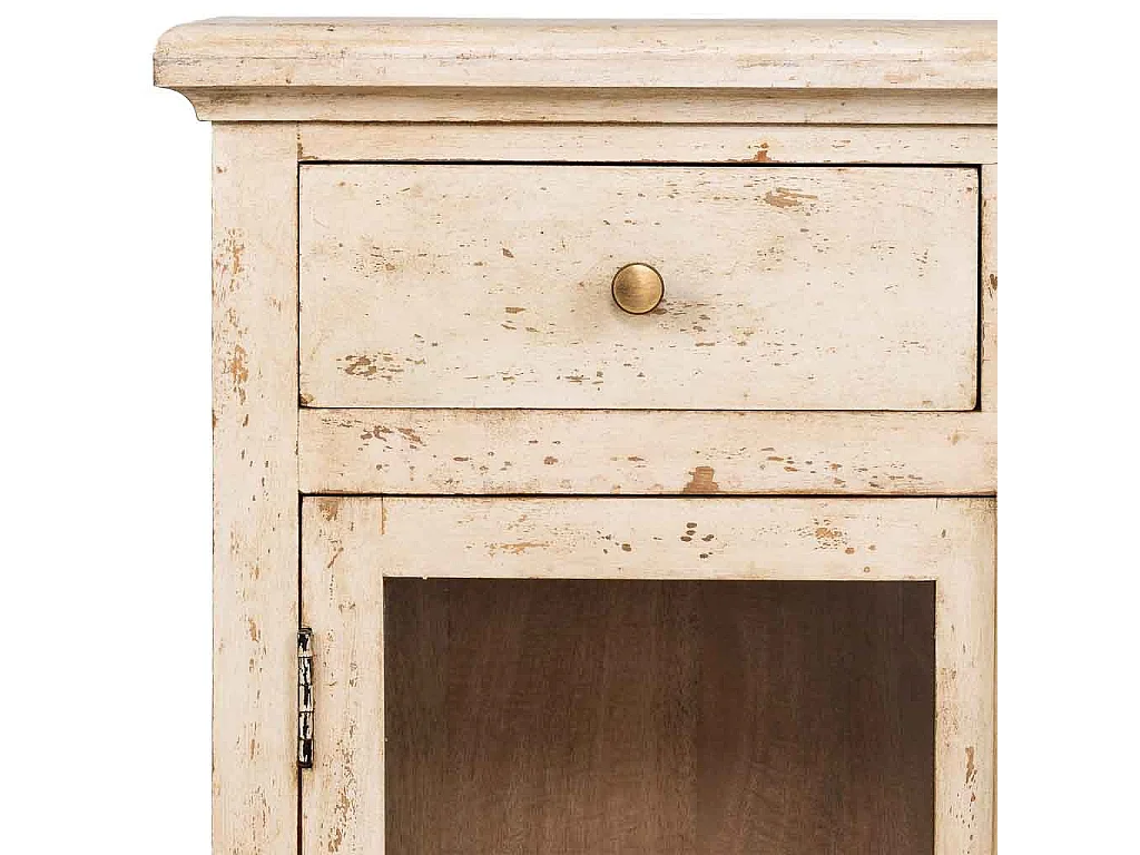 Commode en bois beige faite à la main 85 x 40 x 100 cm (hauteur)