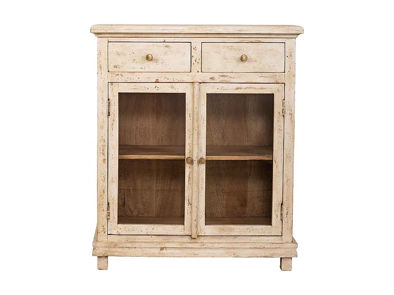 Commode en bois beige faite à la main 85 x 40 x 100 cm (hauteur)