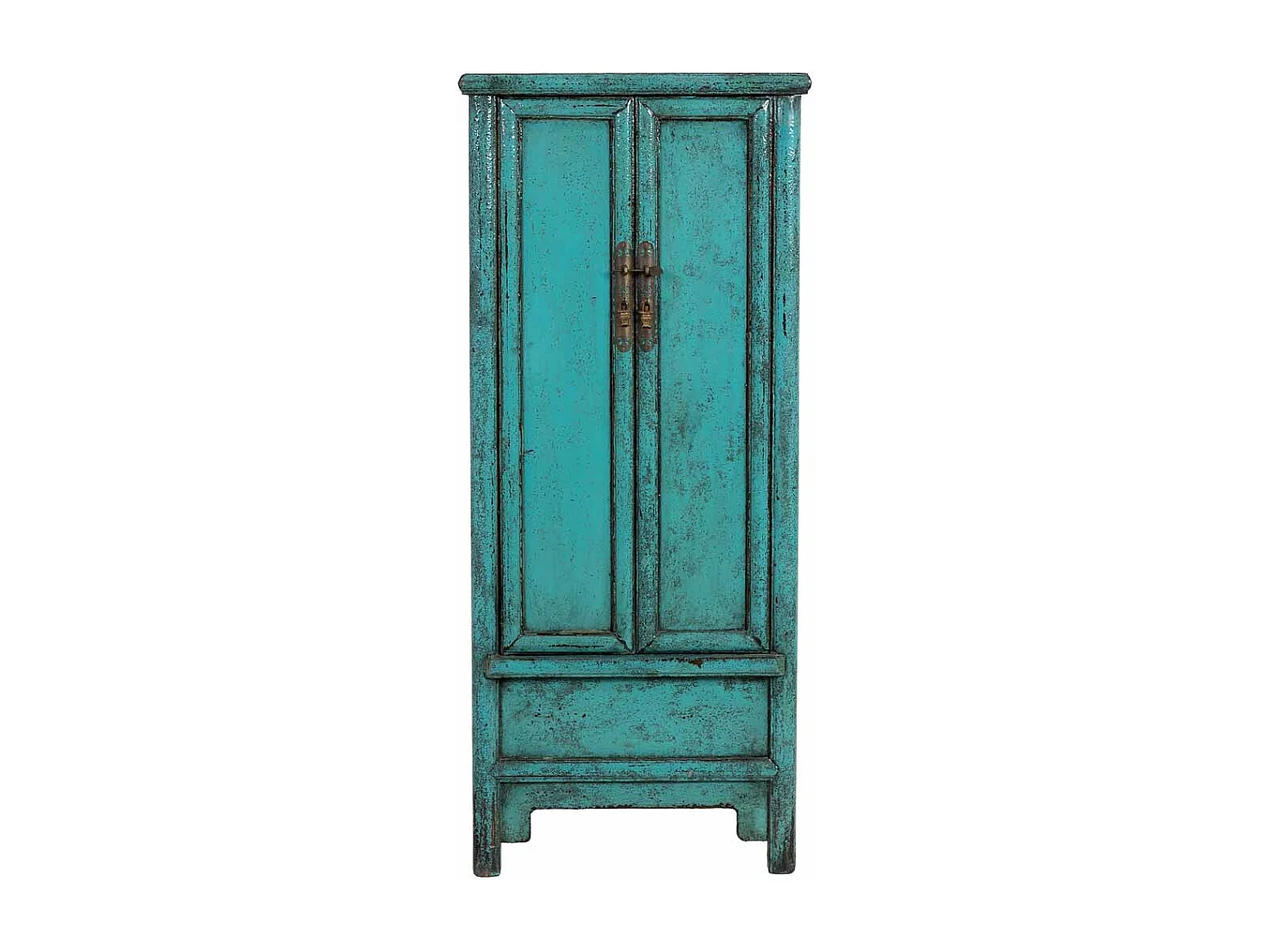 Armario de madera azul 60x35x140h cm