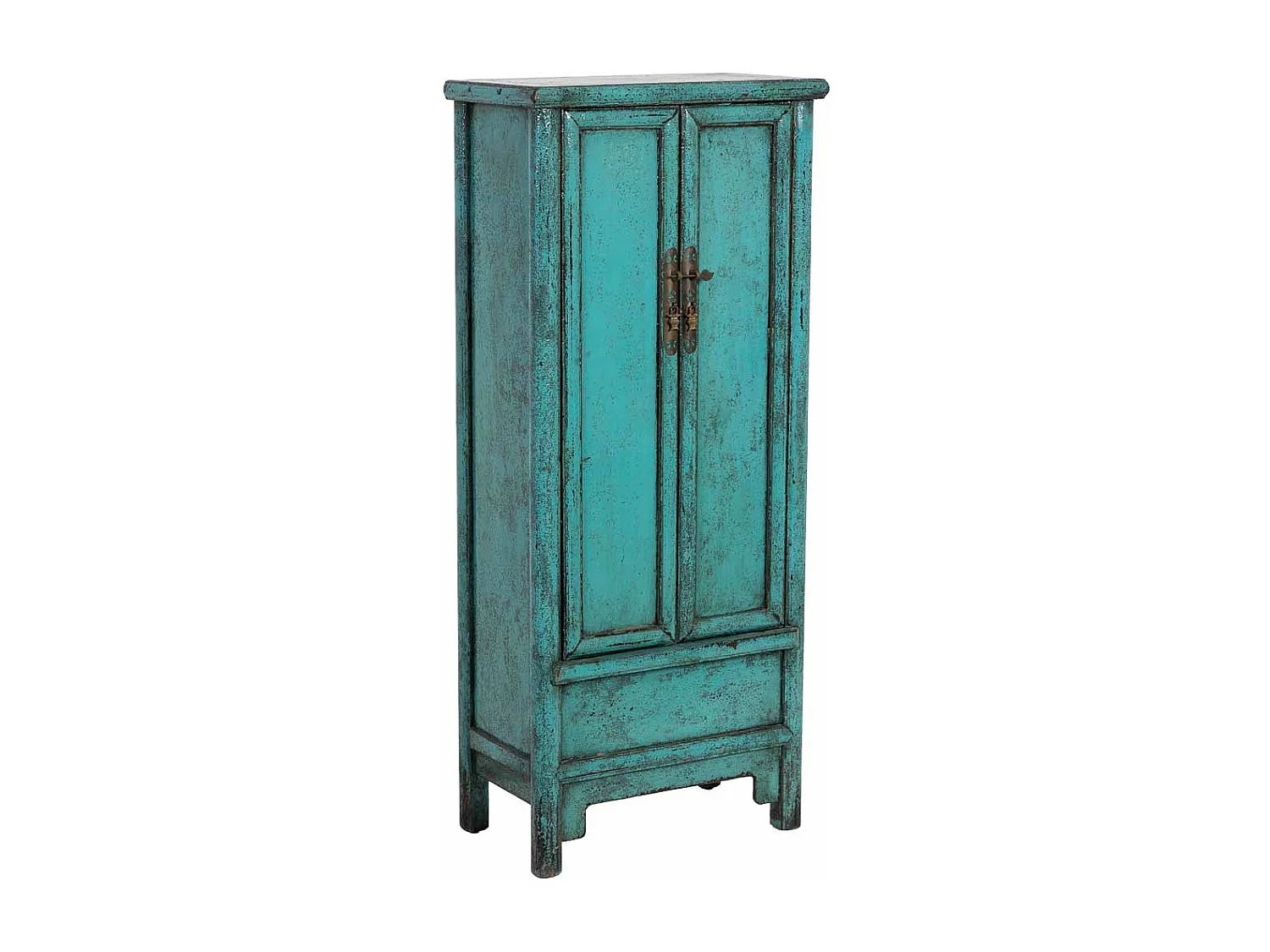 Armario de madera azul 60x35x140h cm