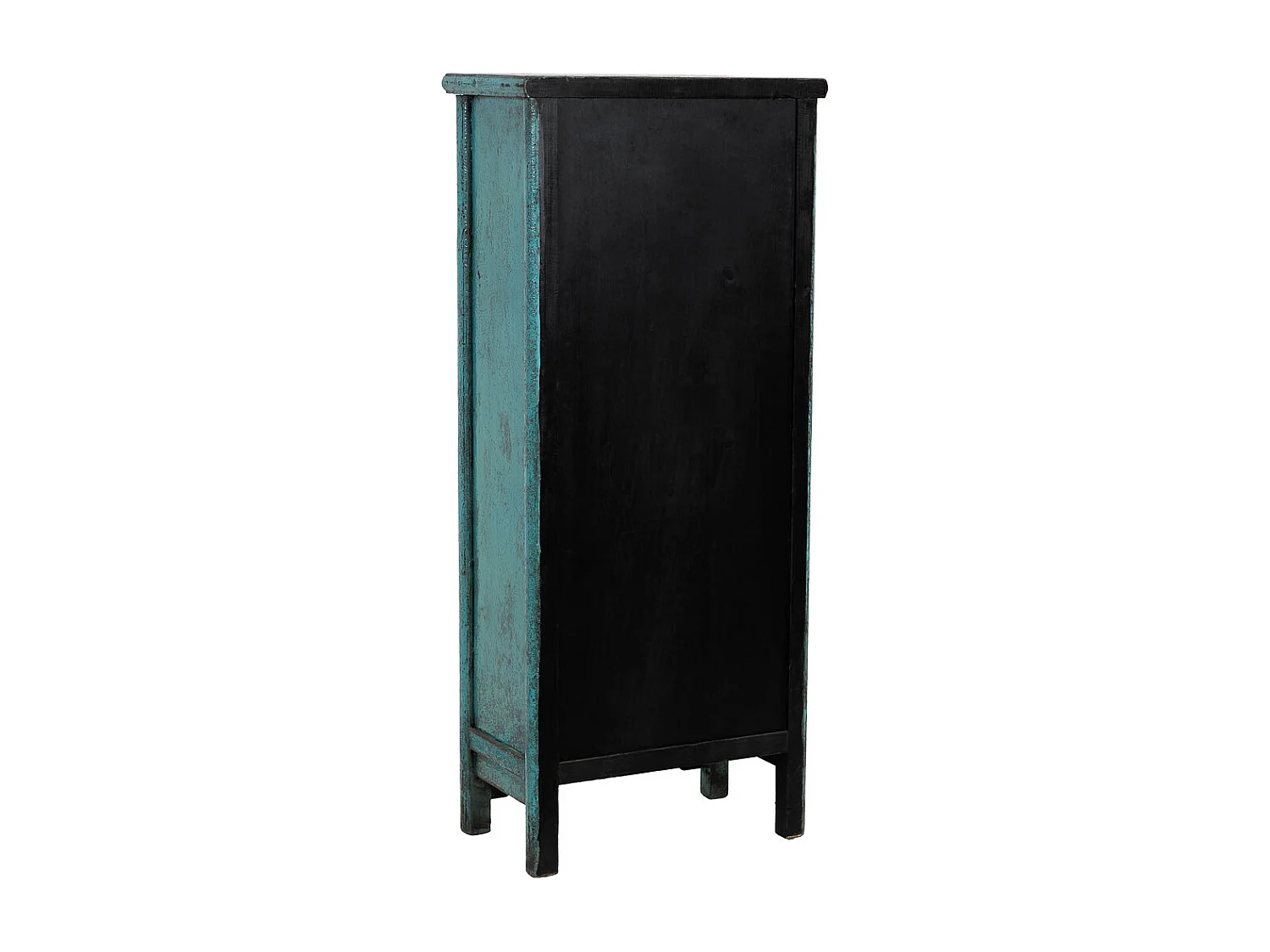 Armario de madera azul 60x35x140h cm
