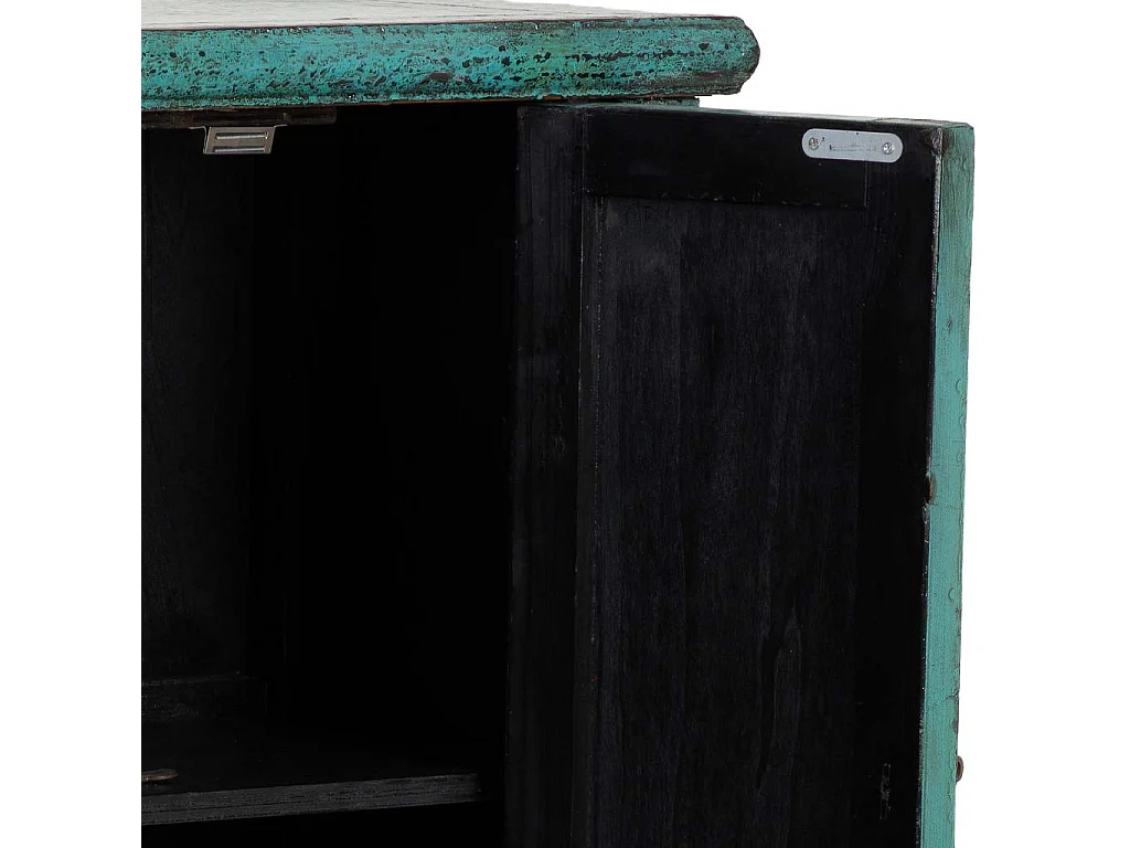Armario de madera azul 60x35x140h cm