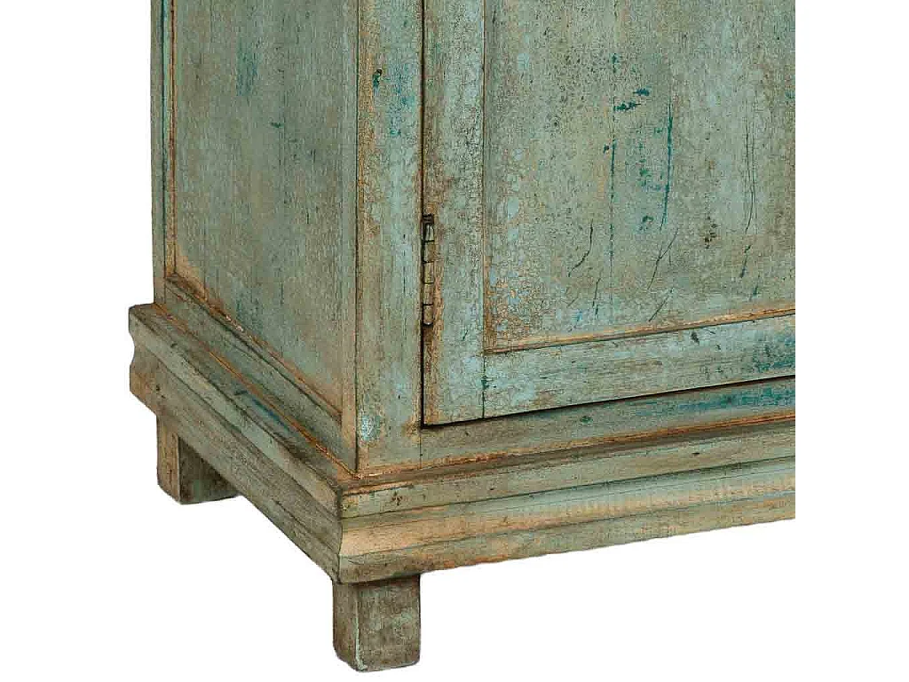 Armario de madera artesanal turquesa 85x40x180h cm