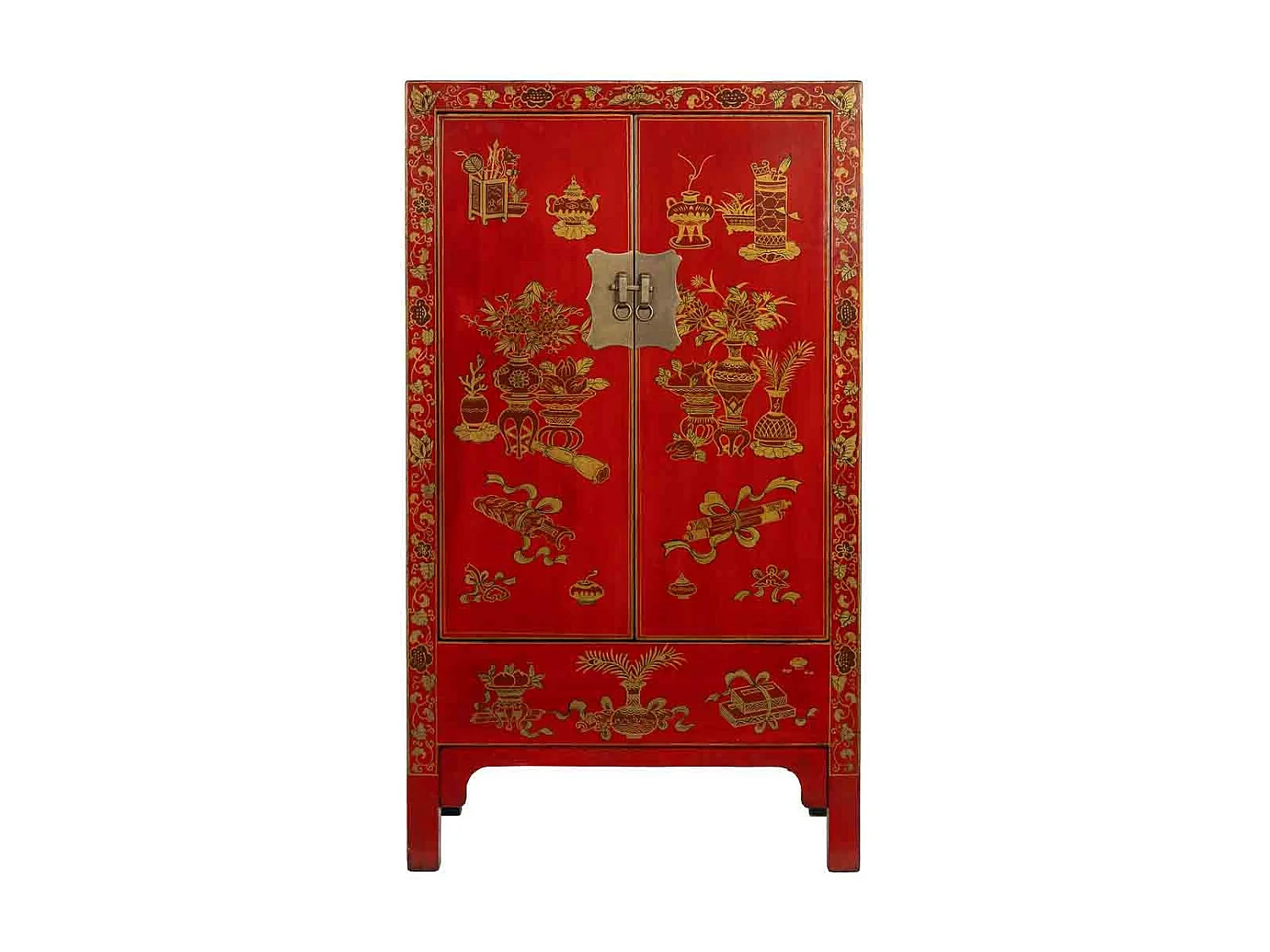 Armoire en bois rouge 86 x 50 x 150 cm (hauteur)