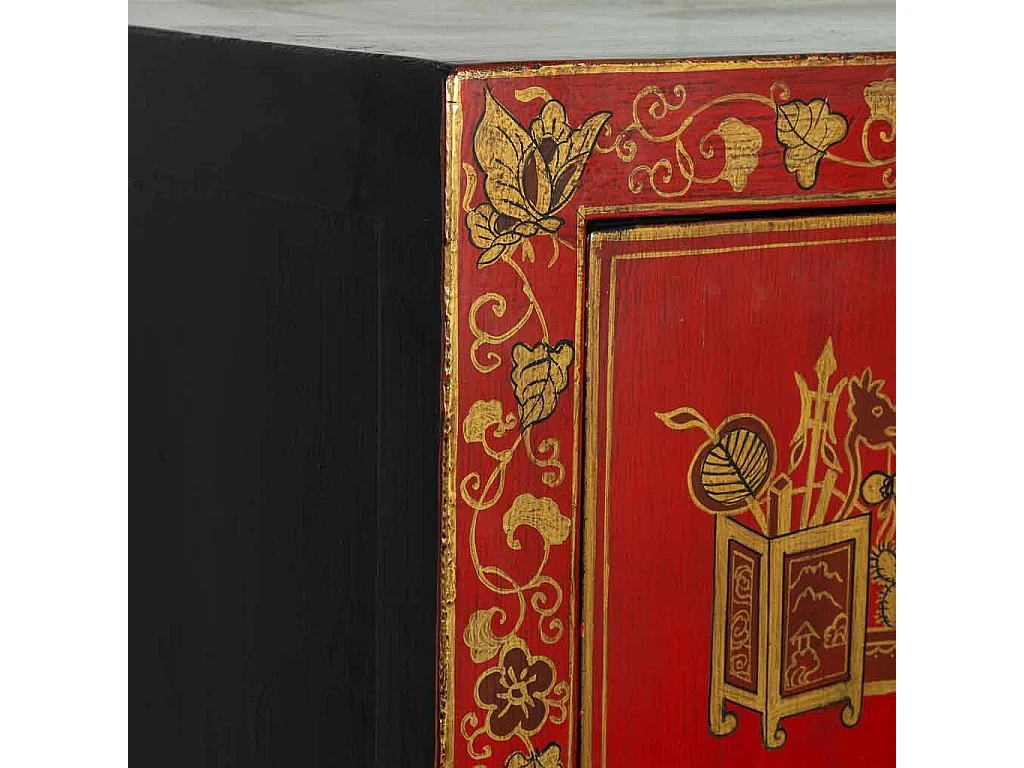 Armoire en bois rouge 86 x 50 x 150 cm (hauteur)