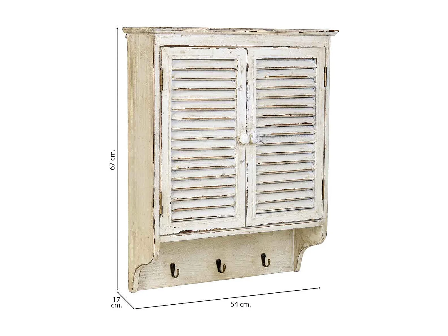 Armario de madera beige 54x17x67h cm