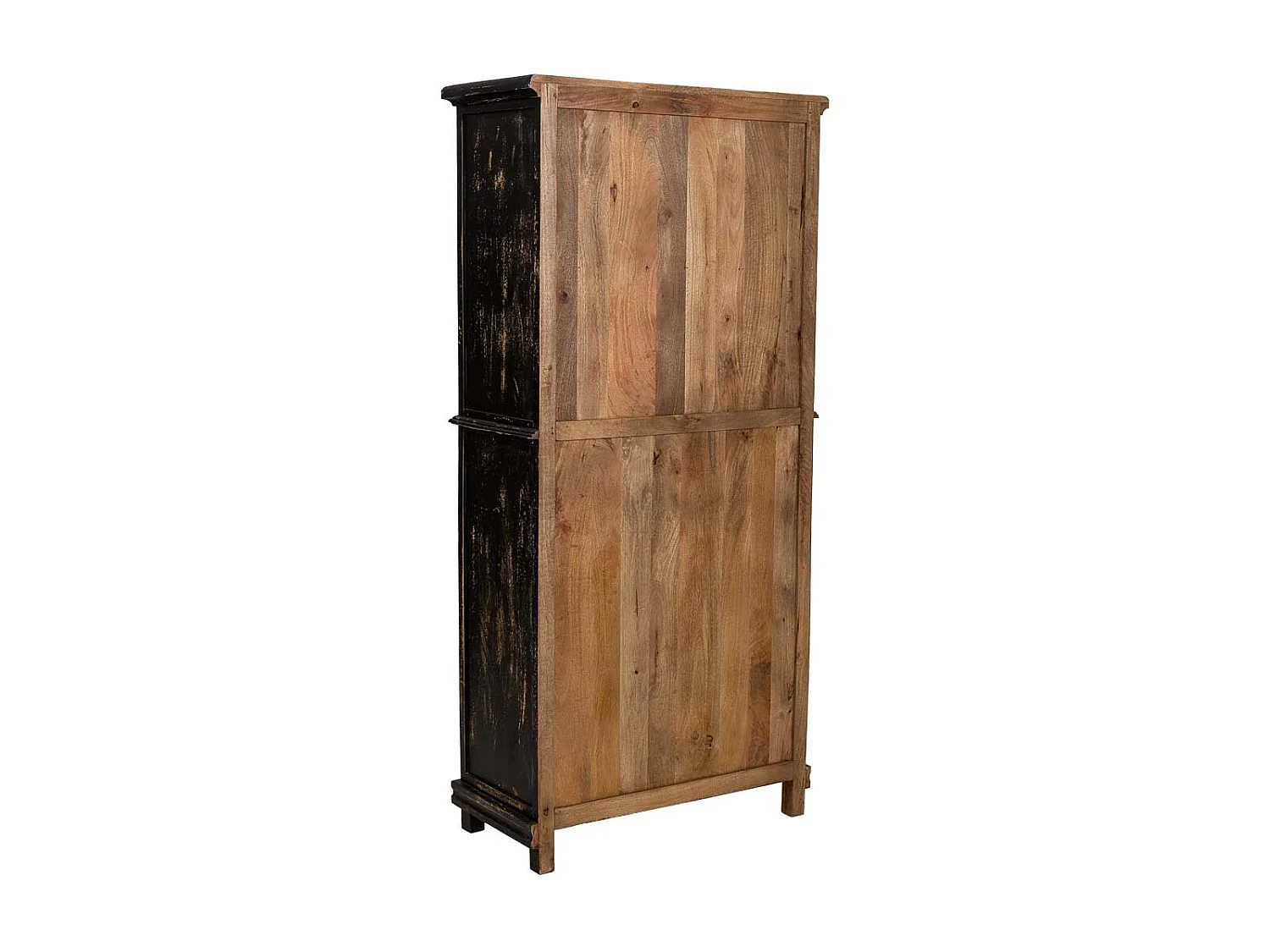 Armario de madera artesanal negro 85x40x180h cm