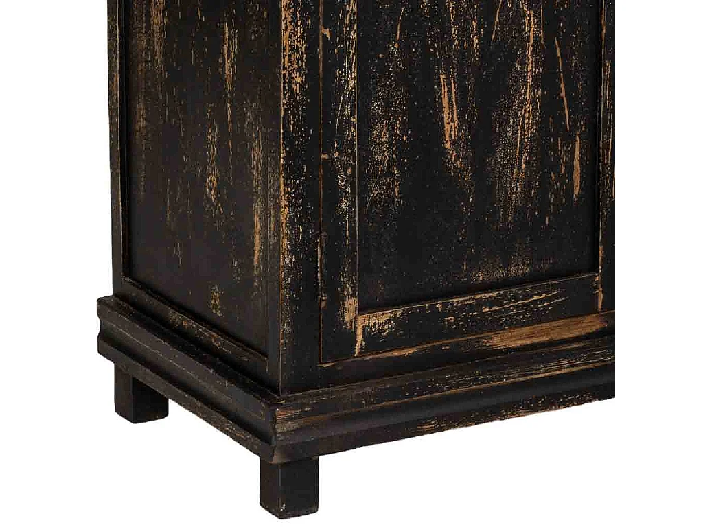 Armario de madera artesanal negro 85x40x180h cm