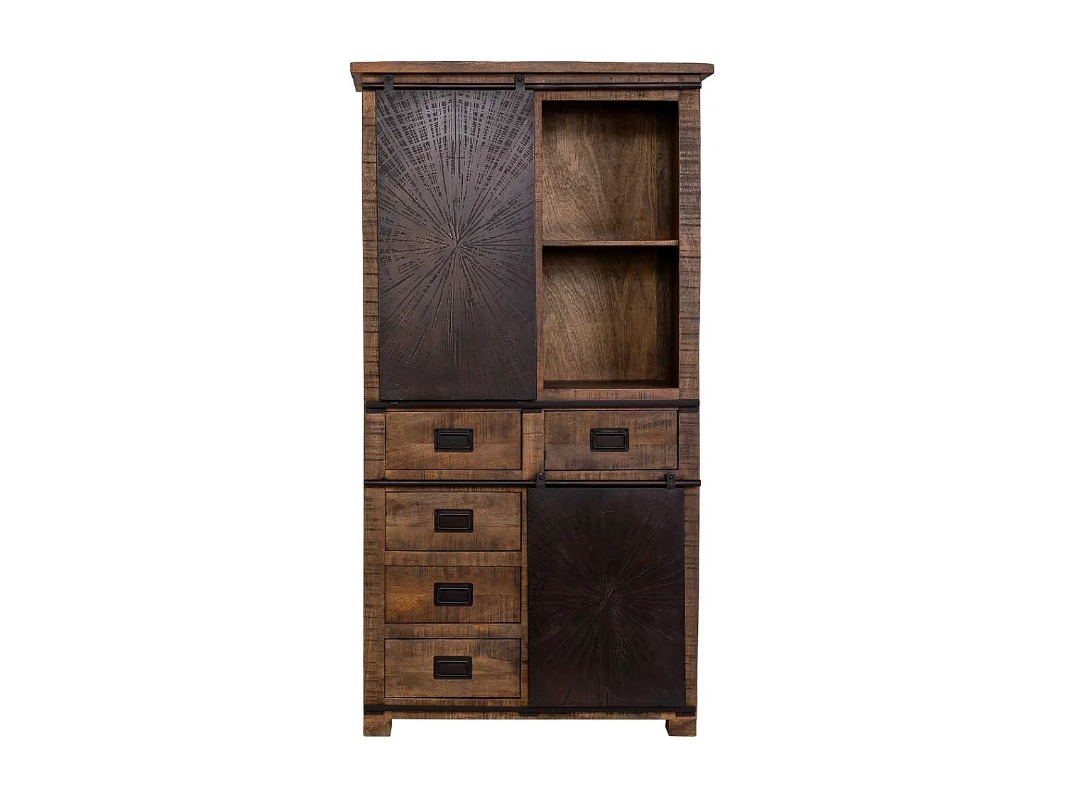 Armoire en bois marron, 100 x 42 x 190 cm (h)