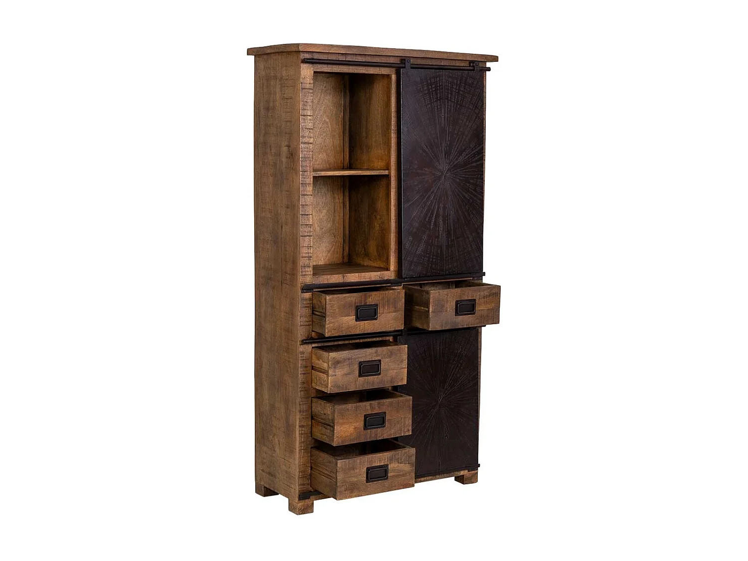 Armoire en bois marron, 100 x 42 x 190 cm (h)