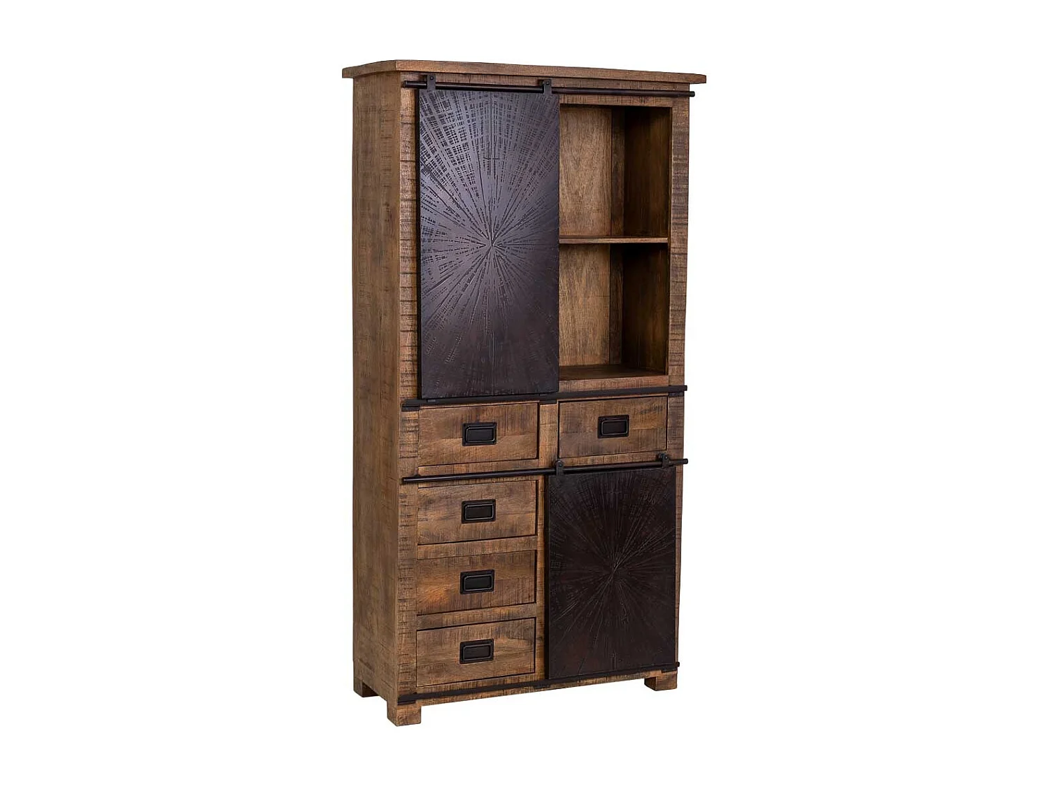 Armário madeira marrom 100x42x190h cm
