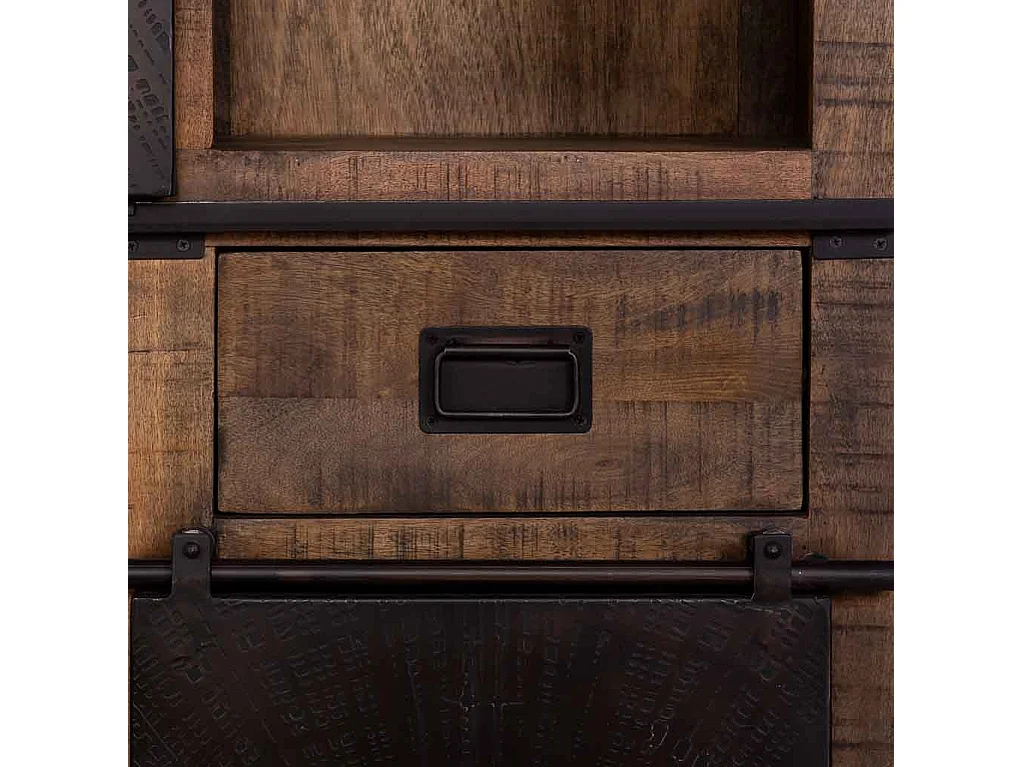 Armário madeira marrom 100x42x190h cm