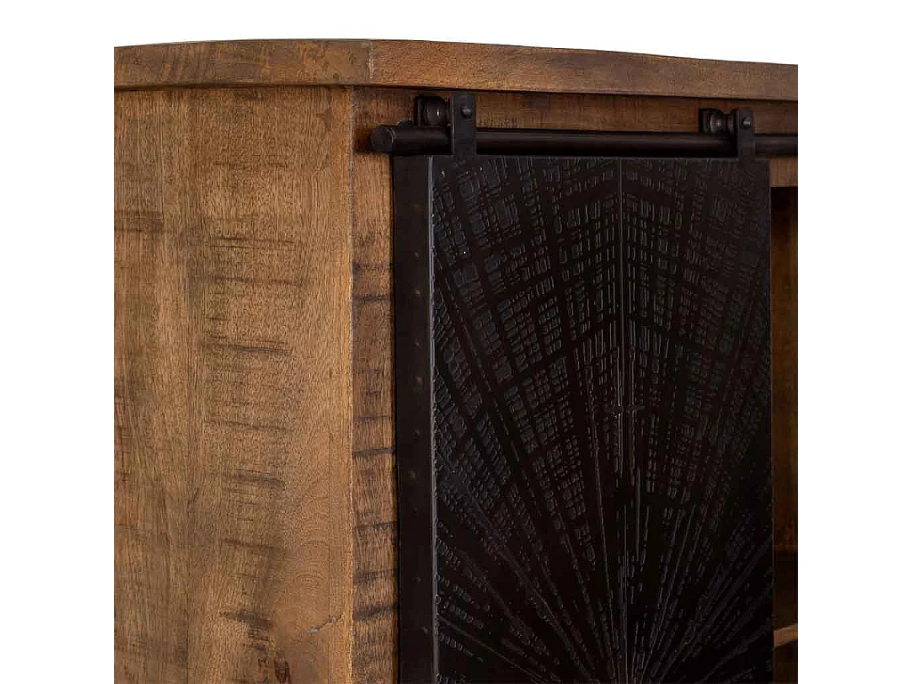 Armário madeira marrom 100x42x190h cm