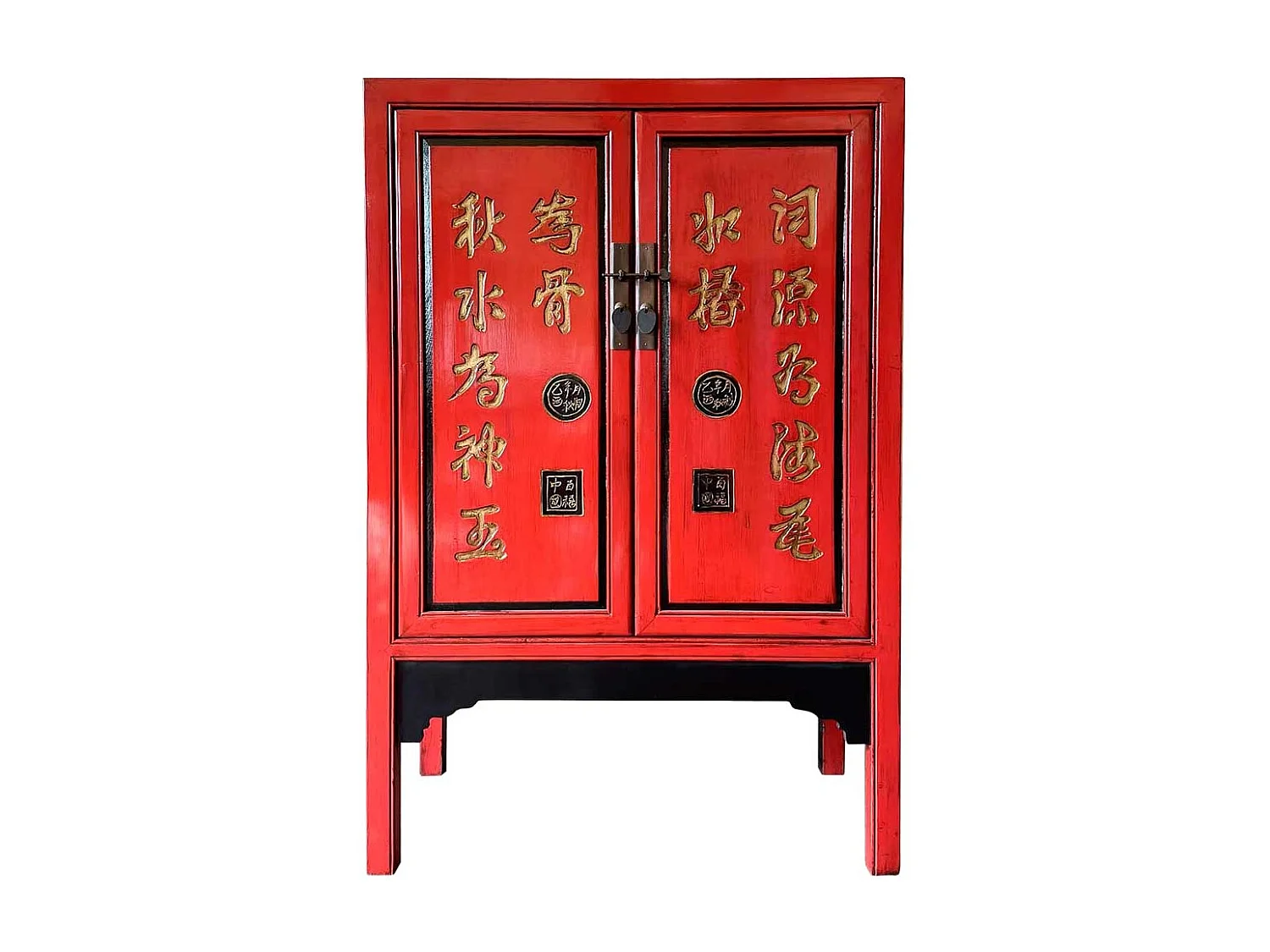 Armoire en bois rouge, 100x40x150 cm