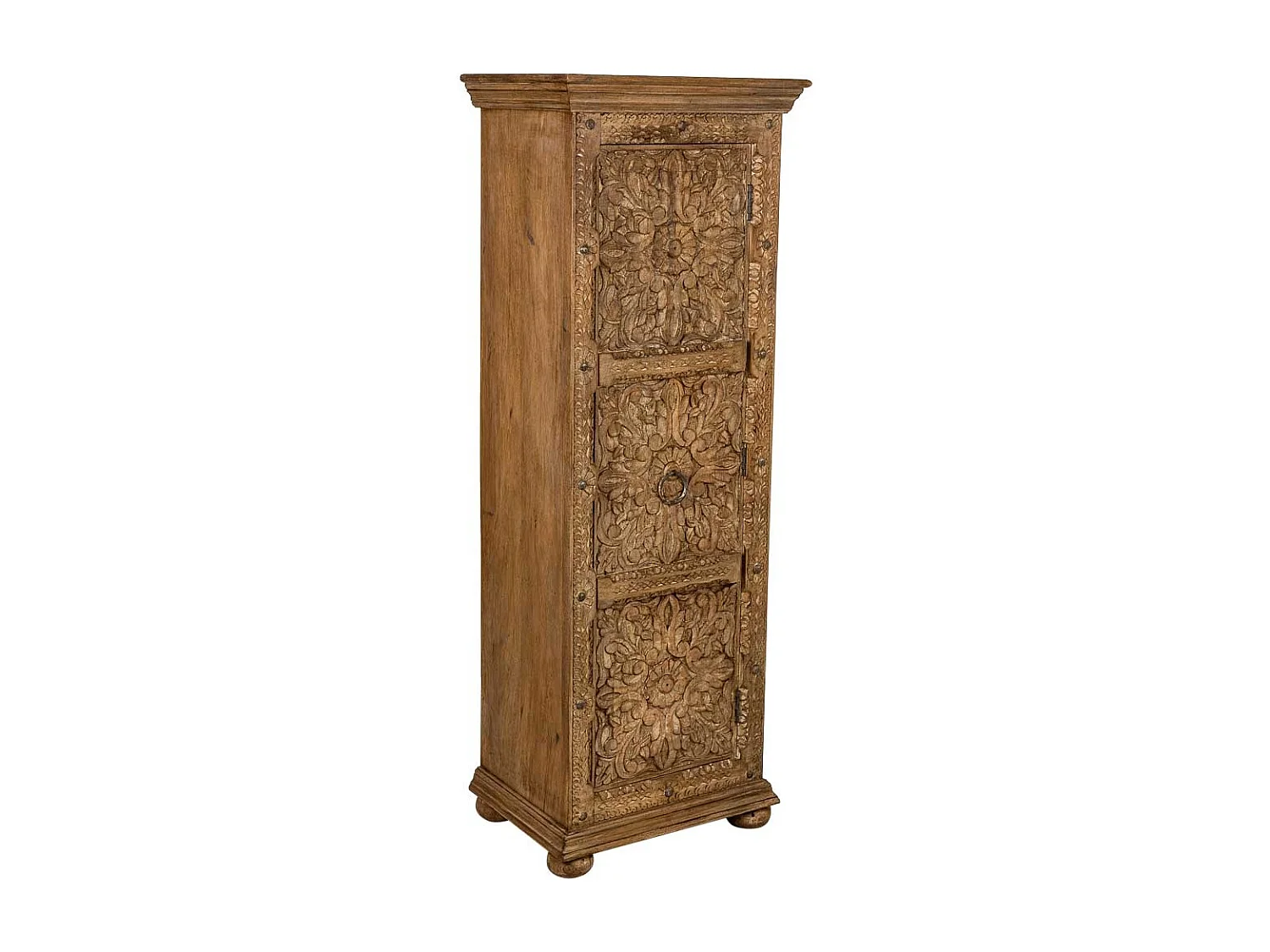 Armoire en bois marron faite main 53x40x149h cm