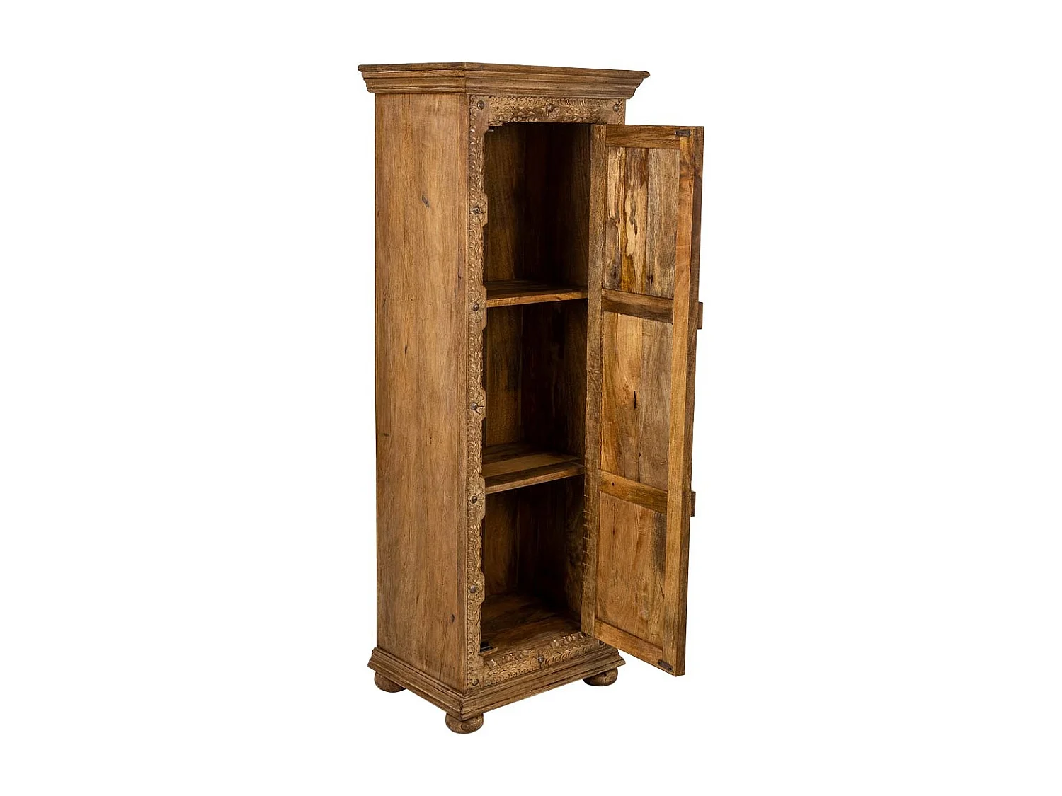 Armoire en bois marron faite main 53x40x149h cm
