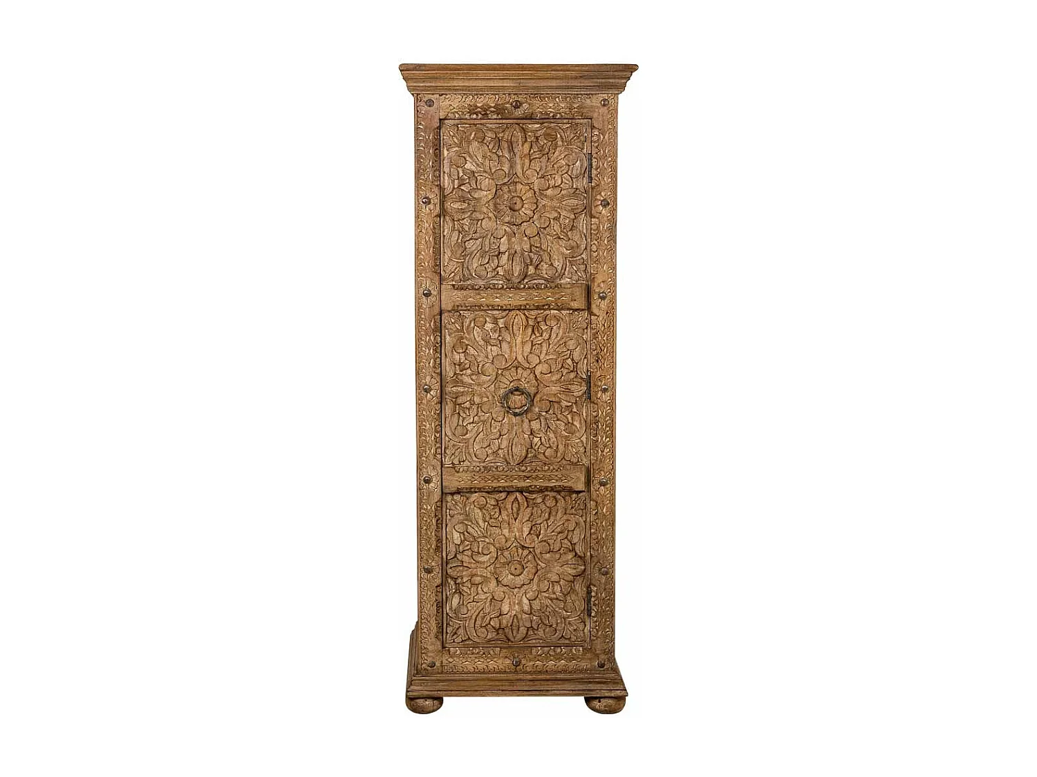 Armoire en bois marron faite main 53x40x149h cm