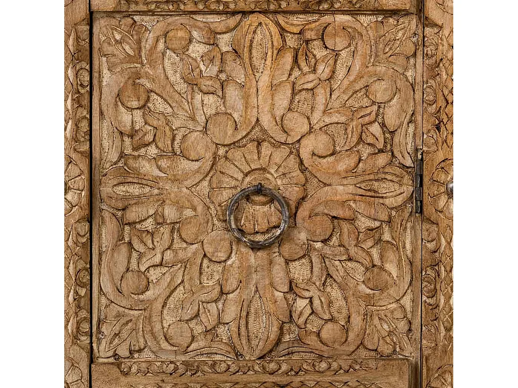 Armoire en bois marron faite main 53x40x149h cm