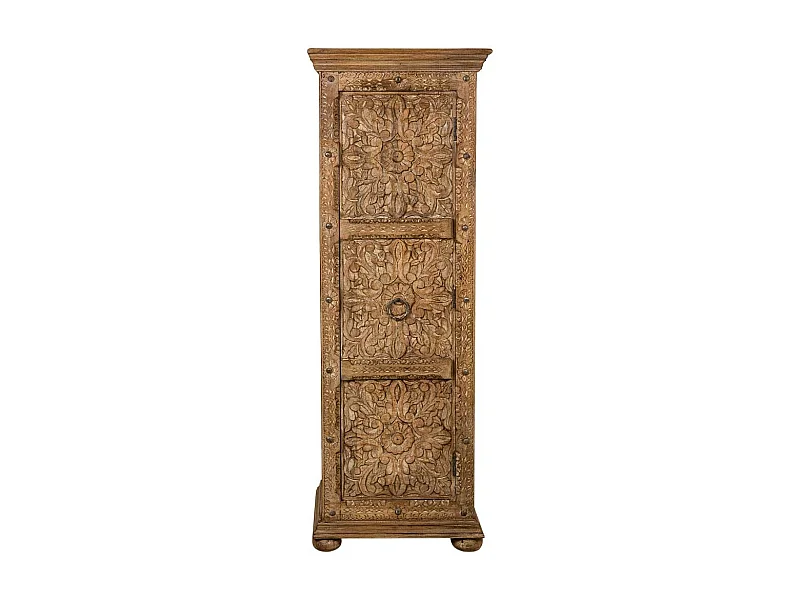 Armoire en bois marron faite main 53x40x149h cm