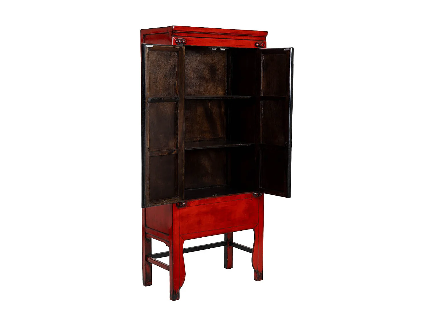 Armoire en bois rouge 84 x 50 x 194 cm (hauteur)