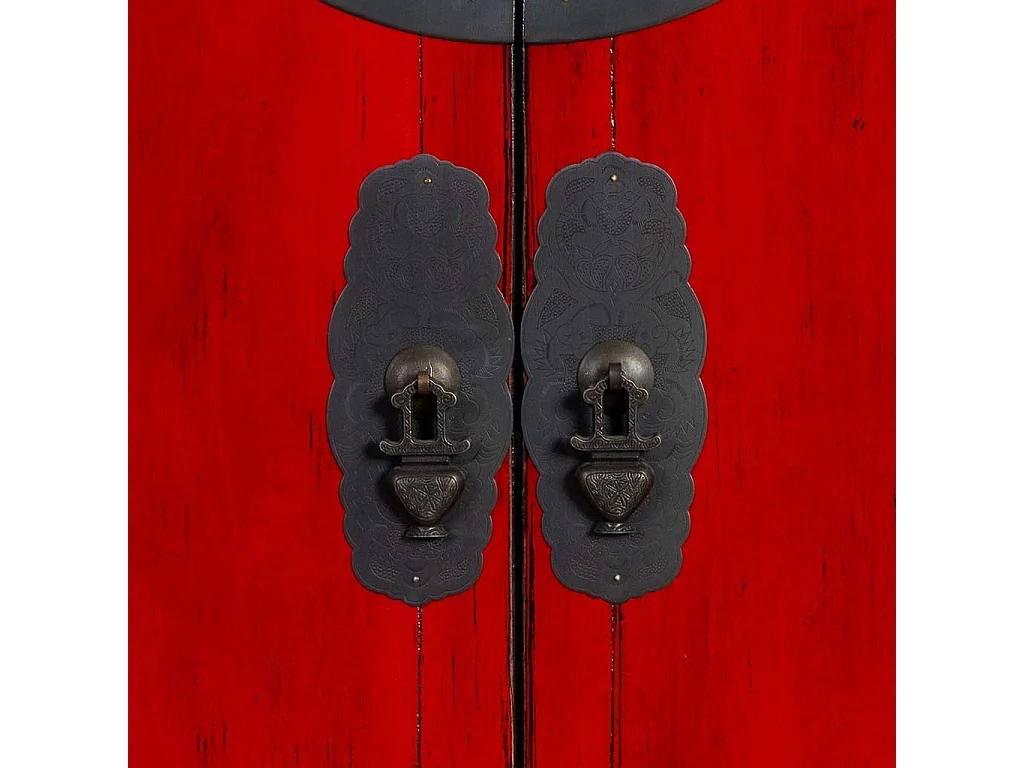 Armoire en bois rouge 84 x 50 x 194 cm (hauteur)