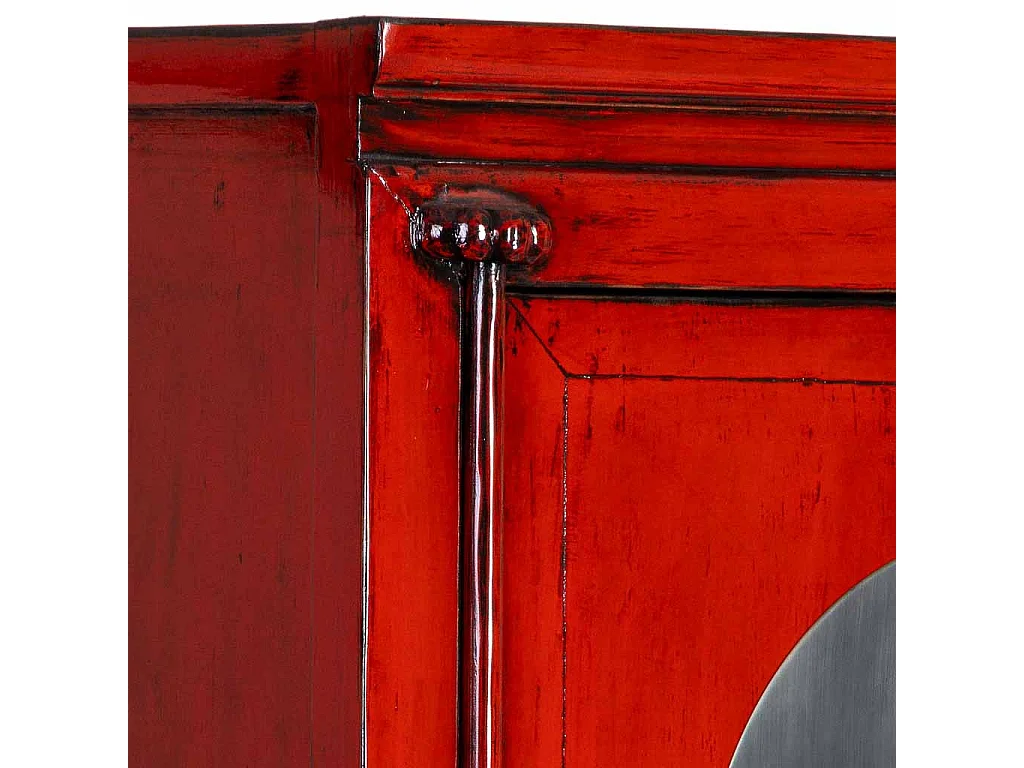 Armoire en bois rouge 84 x 50 x 194 cm (hauteur)