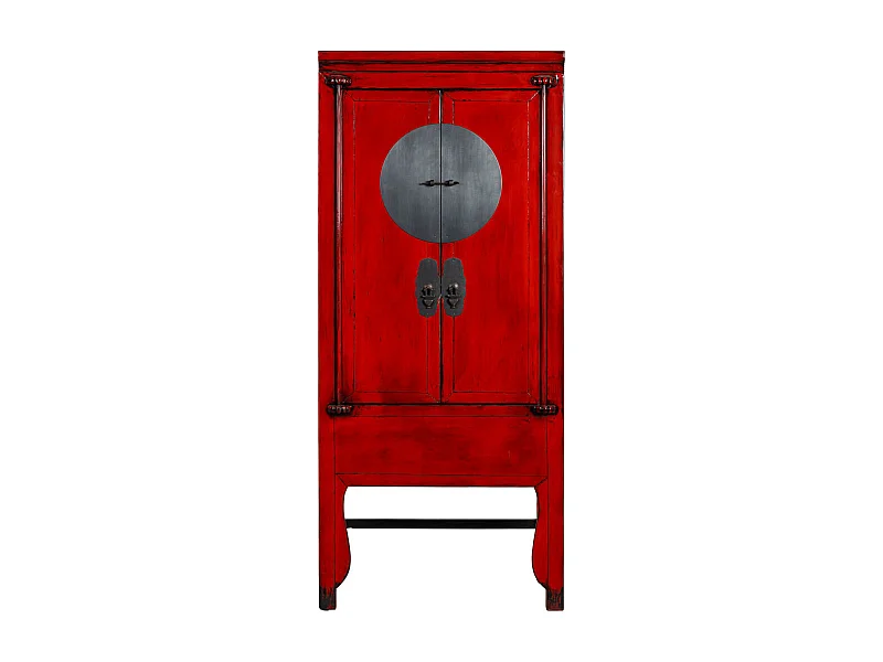 Armoire en bois rouge 84 x 50 x 194 cm (hauteur)