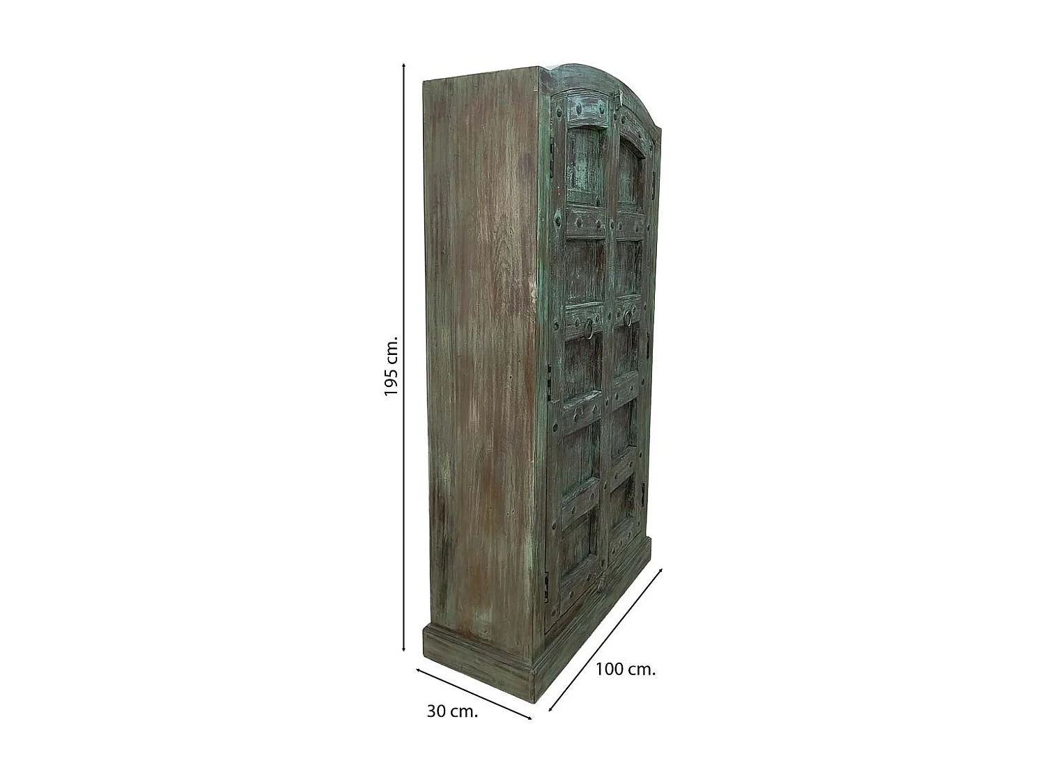Armoire en bois faite à la main 90-100 x 37 x 170-195 cm (hauteur)