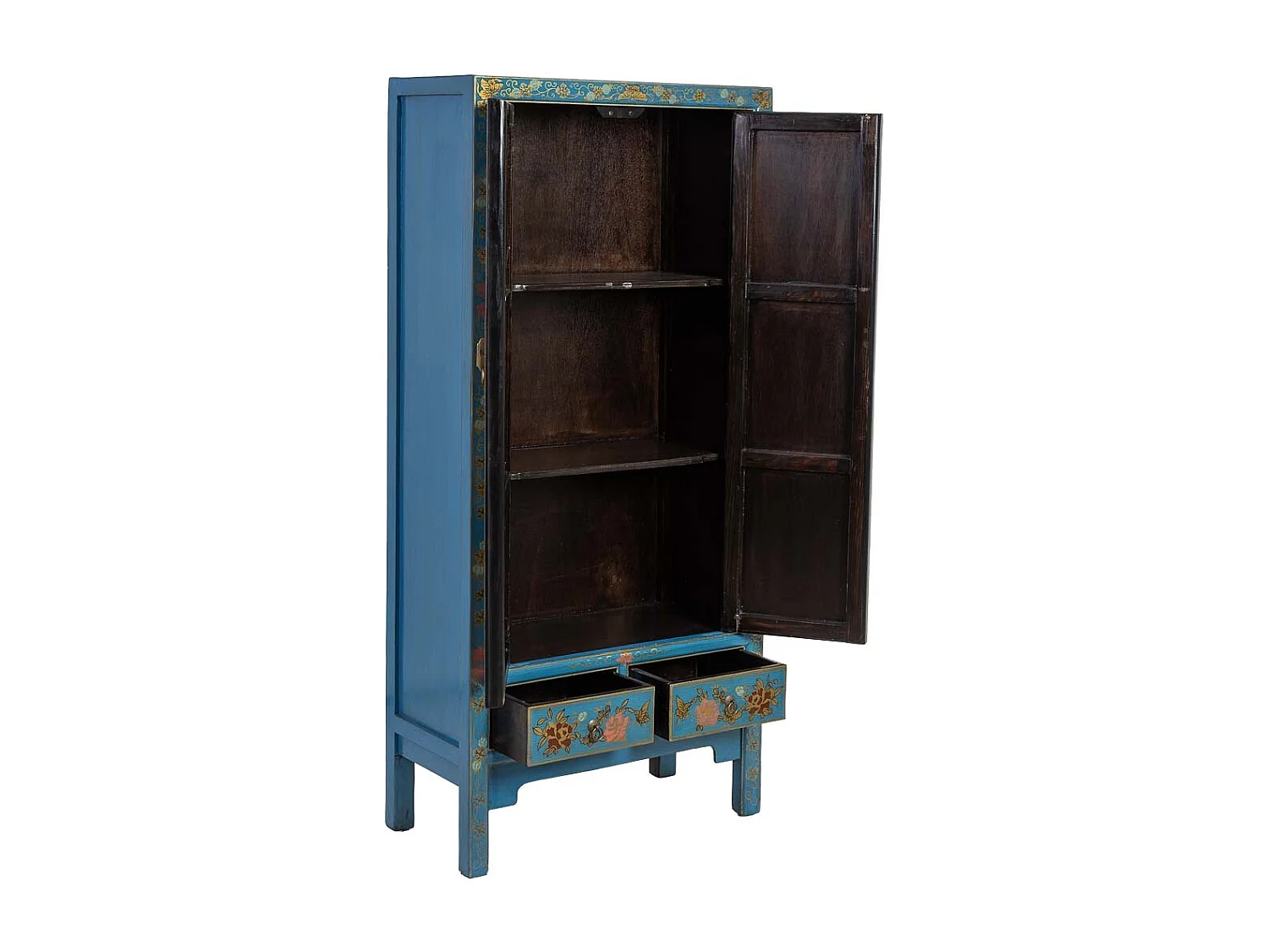 Holzschrank 80x38,5x174,5 blau