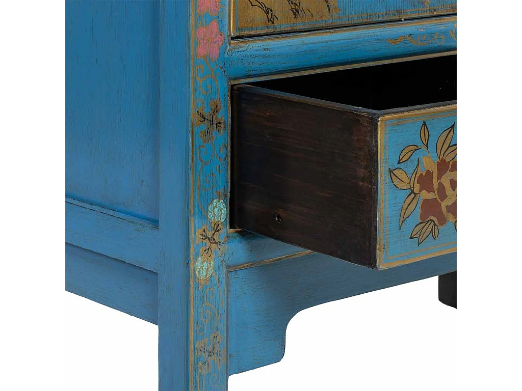 Holzschrank 80x38,5x174,5 blau