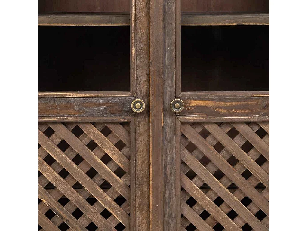 Armoire en bois marron à 2 portes 80 x 36 x 115 cm (hauteur)