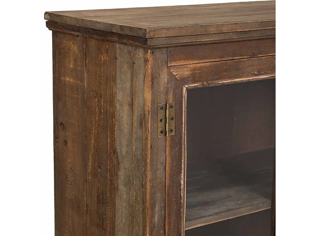 Armoire en bois marron à 2 portes 80 x 36 x 115 cm (hauteur)