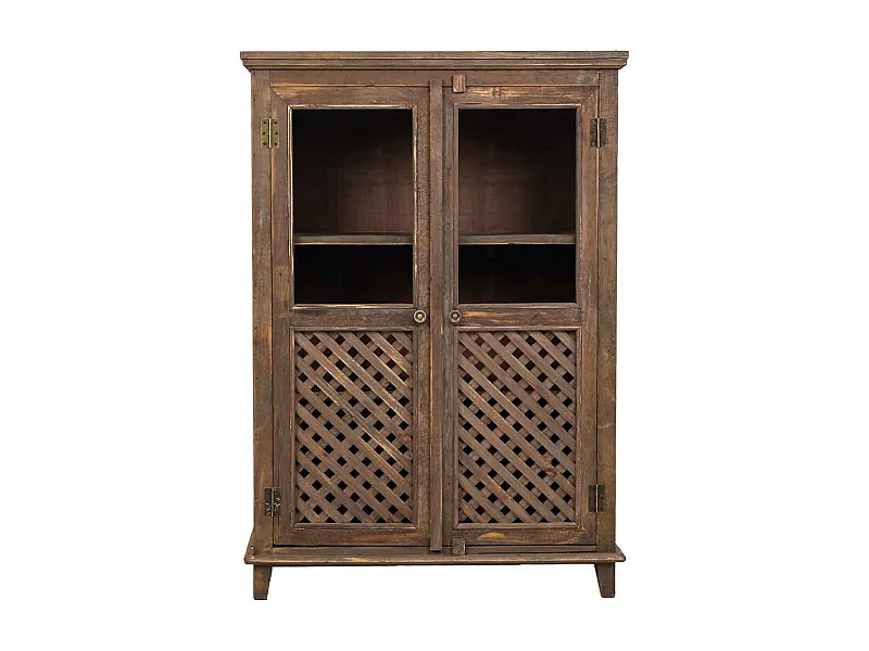 Armoire en bois marron à 2 portes 80 x 36 x 115 cm (hauteur)