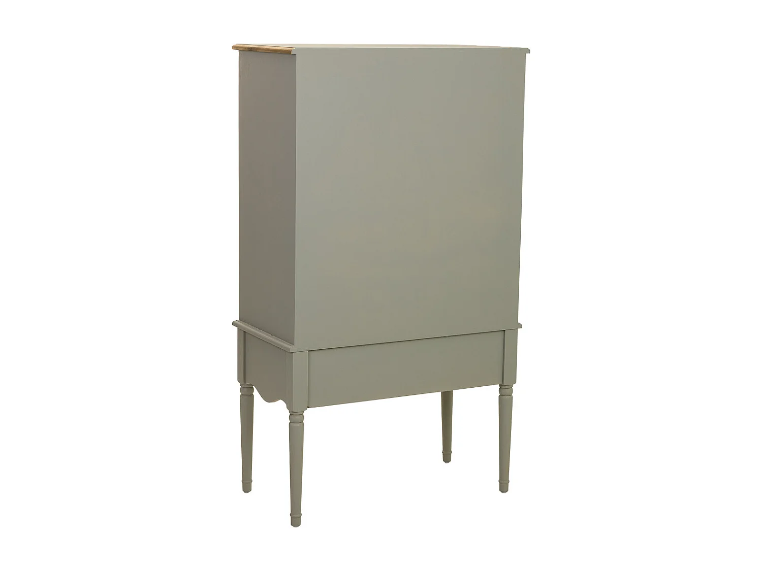 Armario de madera verde de 1 cajón y 2 puertas 80x42x140h cm