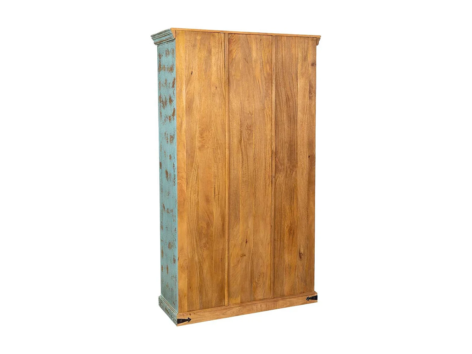 Armoire artisanale en bois bleu 116 x 45 x 203 cm (h)