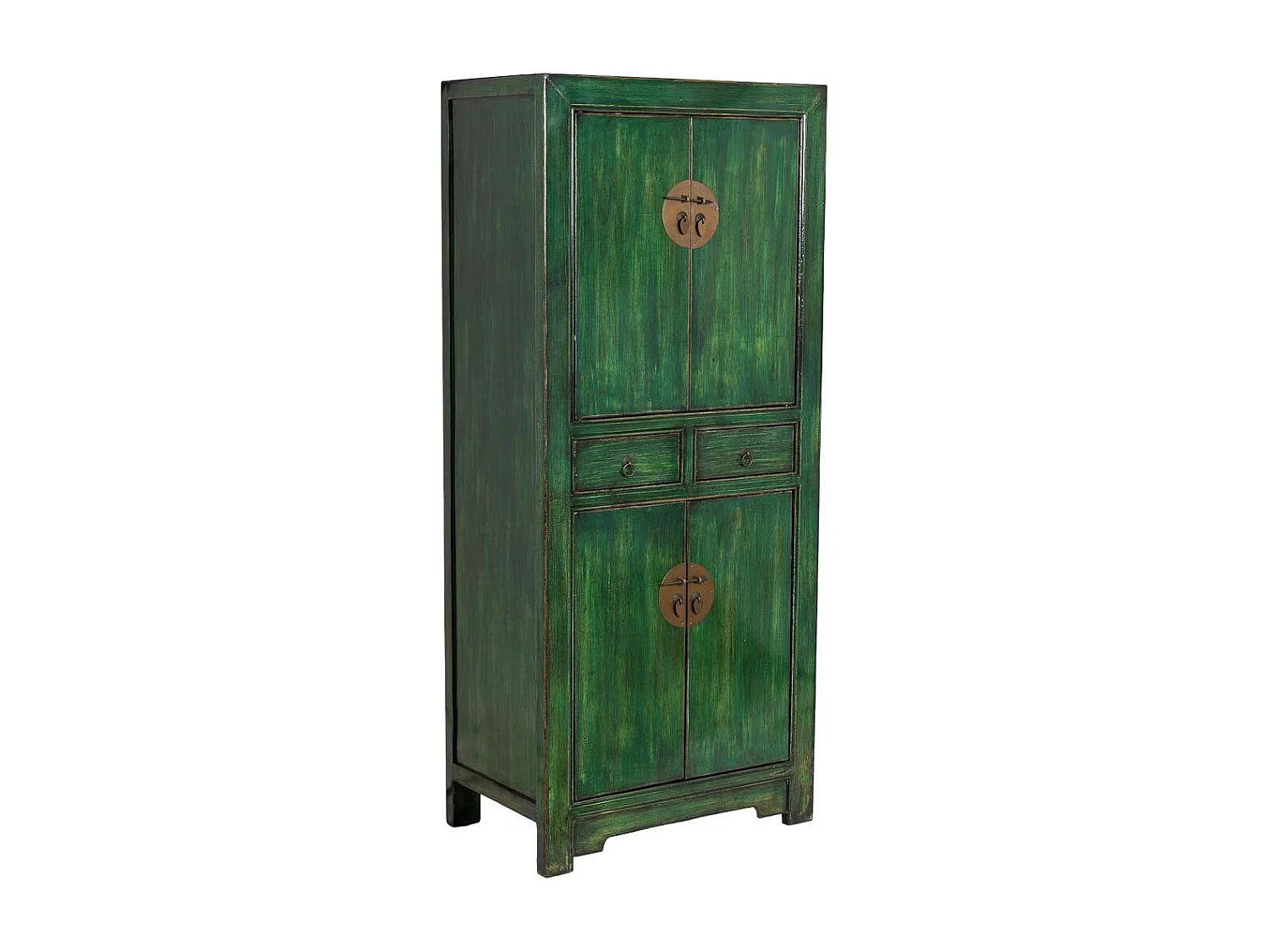 Armoire en bois vert 80 x 48 x 184 cm (hauteur)