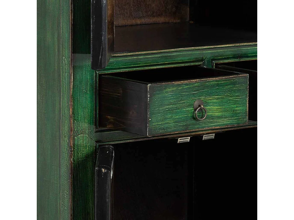 Armario de madera verde 80x48x184h cm