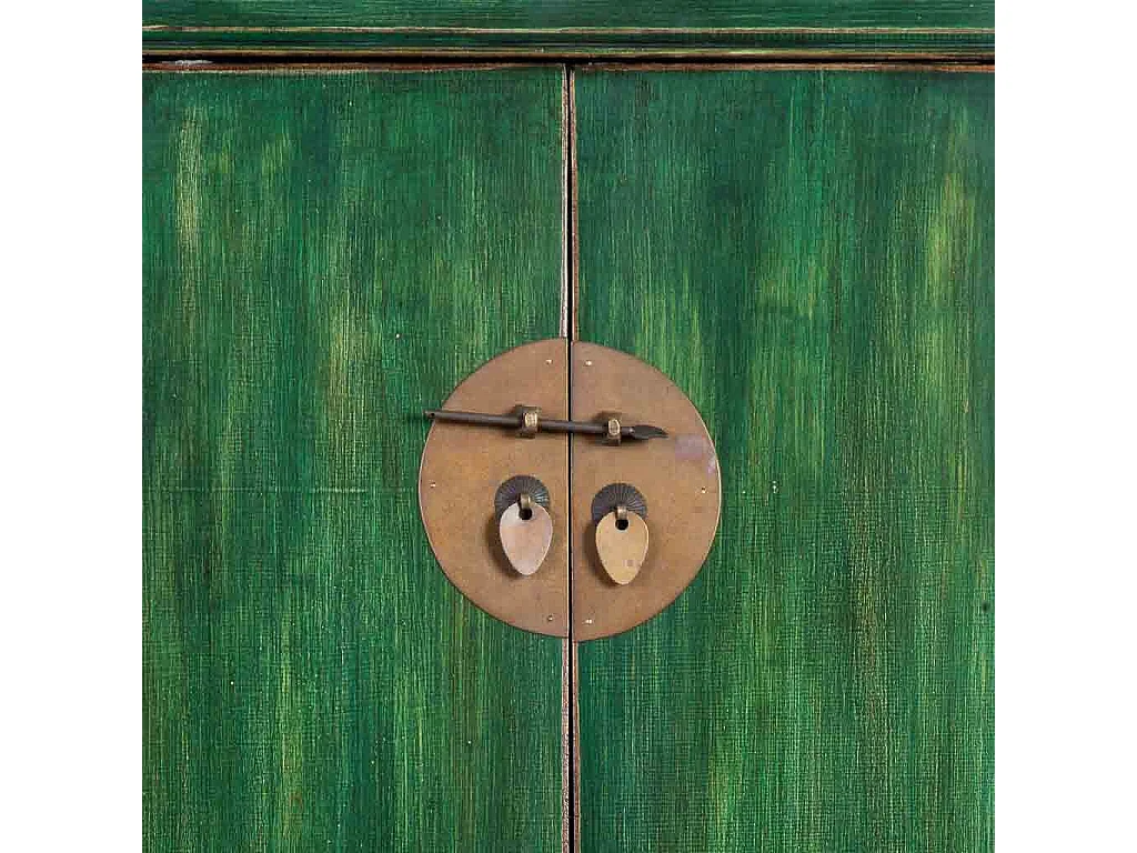 Armario de madera verde 80x48x184h cm