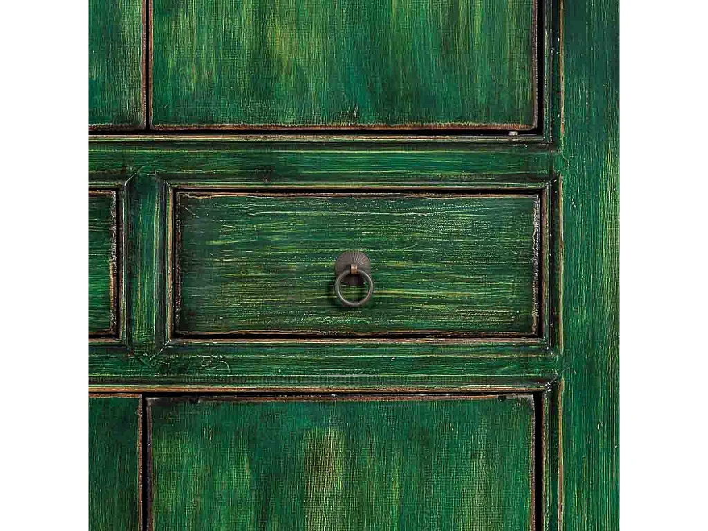 Armario de madera verde 80x48x184h cm
