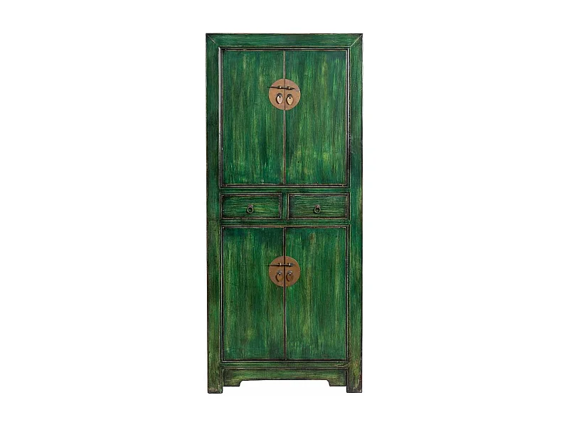 Armoire en bois vert 80 x 48 x 184 cm (hauteur)