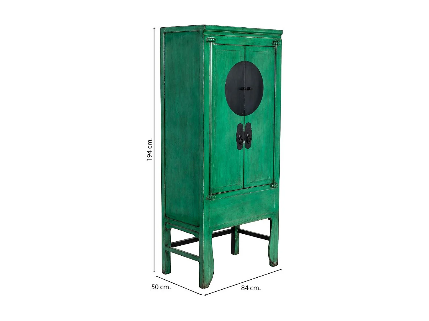 Armario de madera verde 84x50x194h cm
