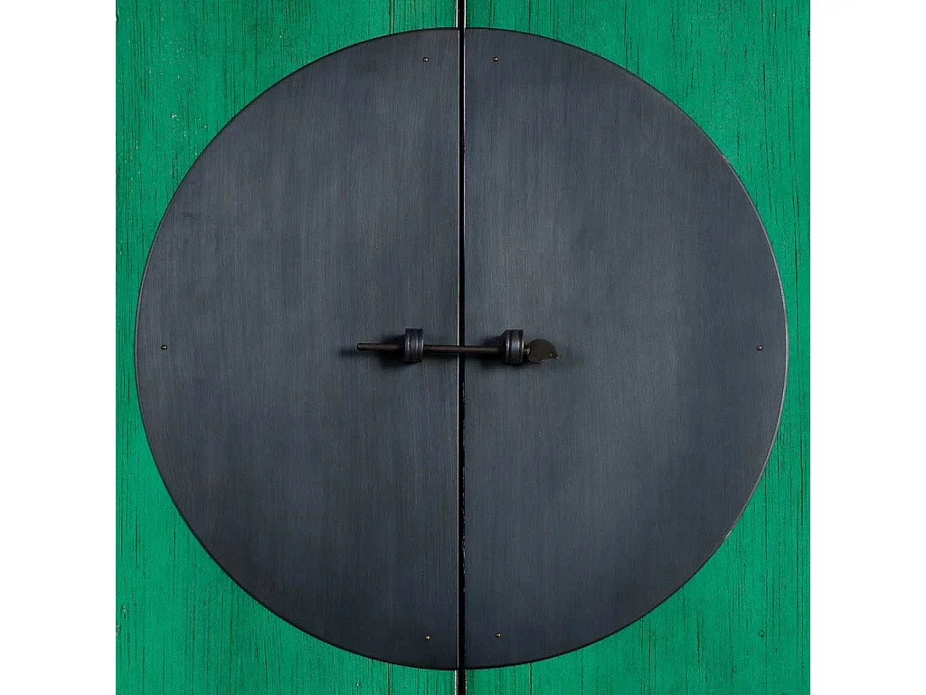 Armario de madera verde 84x50x194h cm