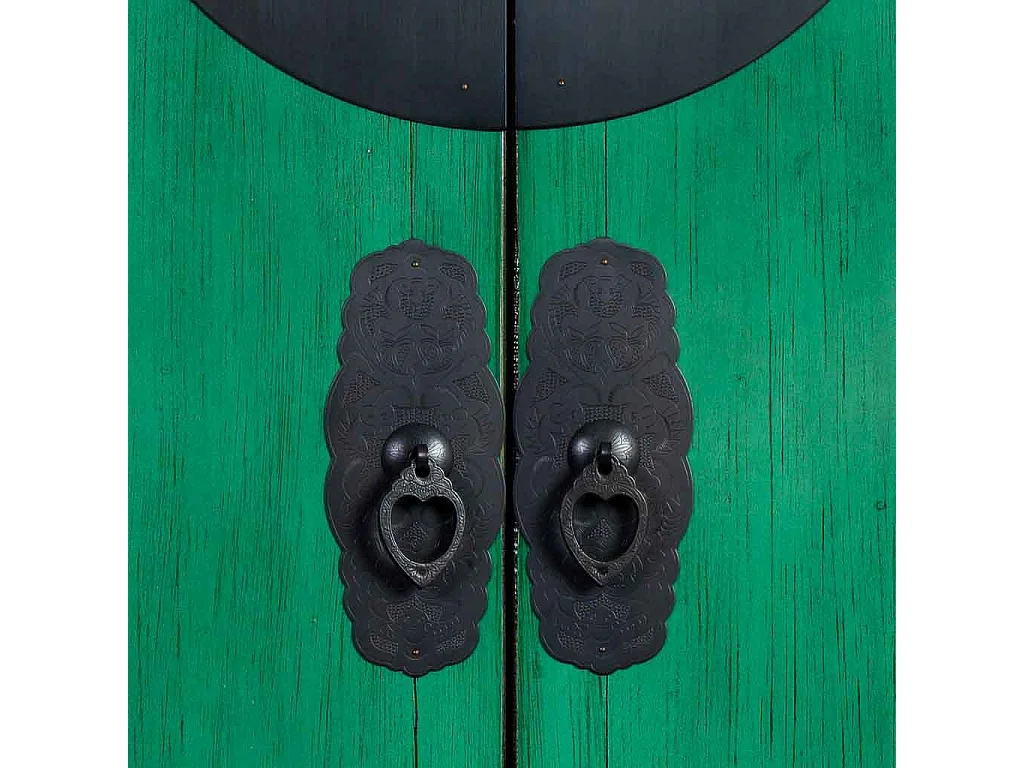 Armario de madera verde 84x50x194h cm