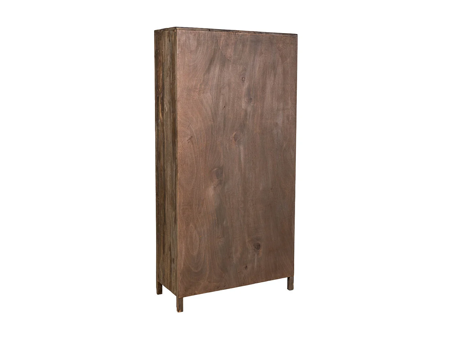 Armoire en bois marron avec 2 tiroirs et 2 portes, 89x36x180,5 cm